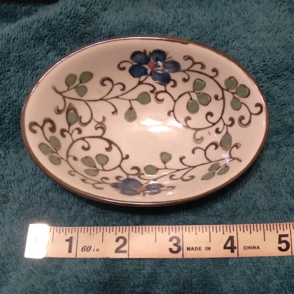 Pier 1 Imports Ceramic Oval Trinket Dish